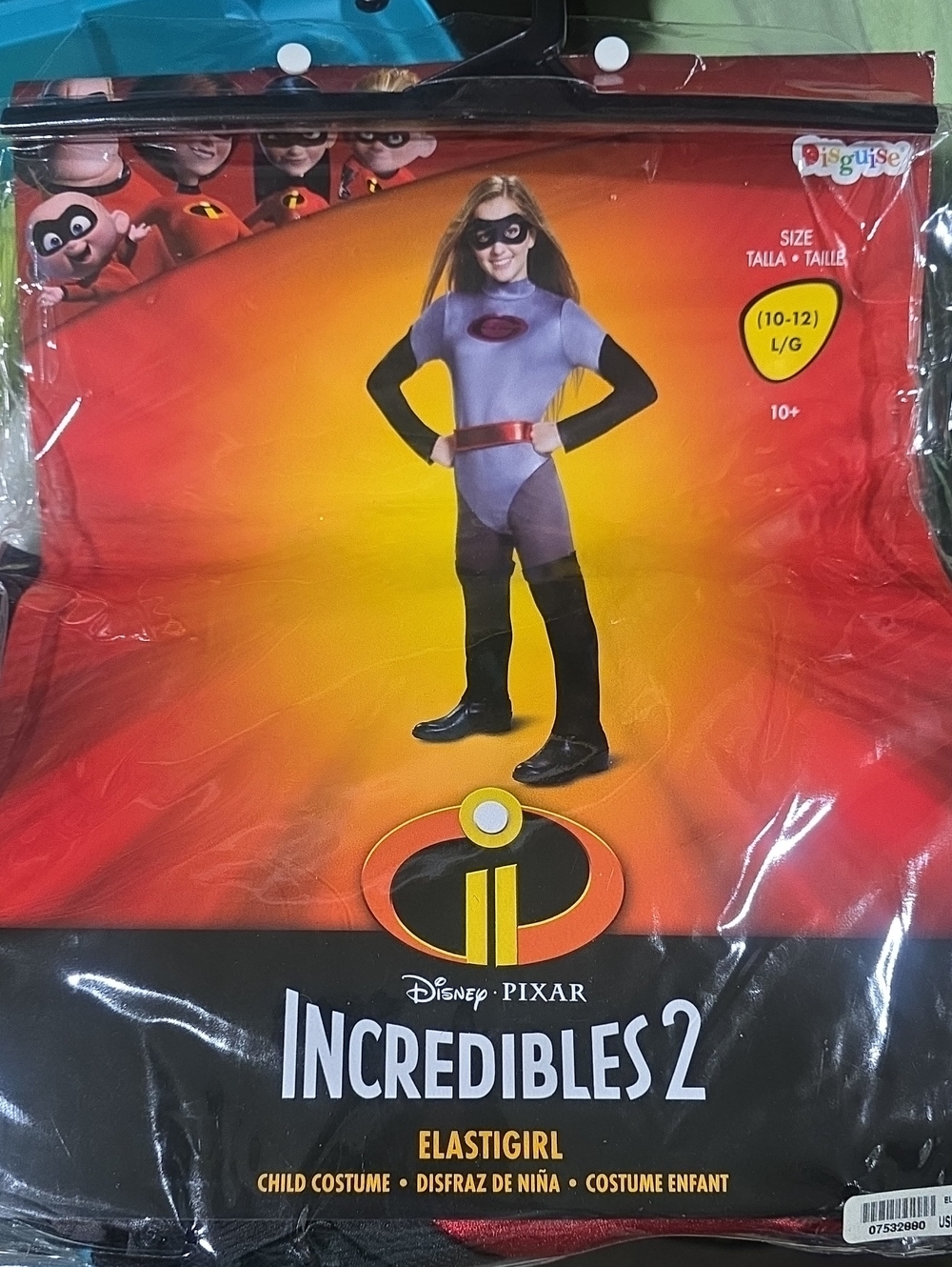 Incredibles 2 Elastigirl Kids Costume - Grey and Black Sz 10-12